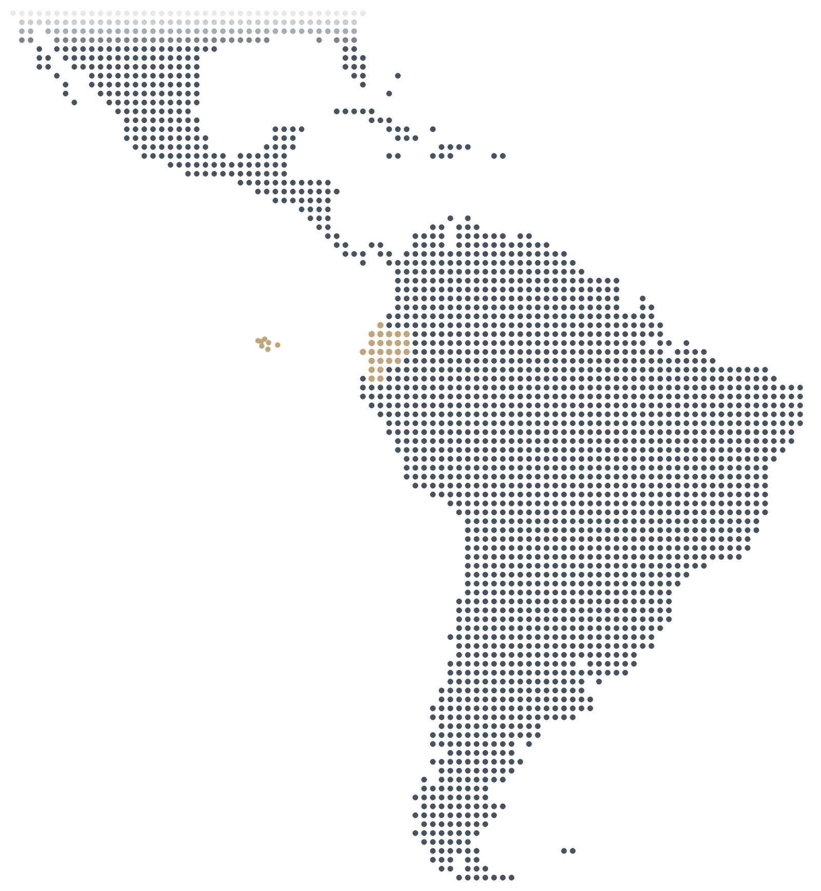 Mapa de convergencia — las Américas